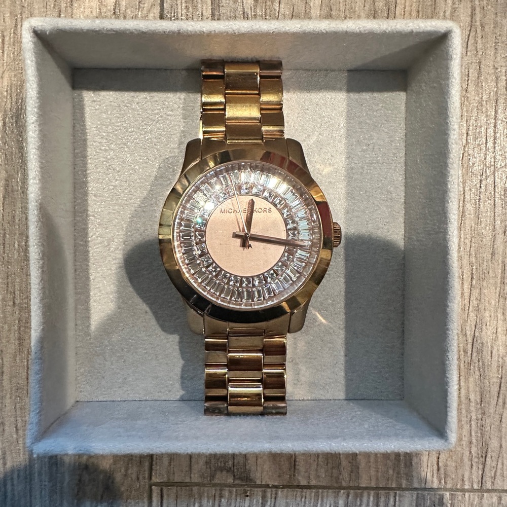 Michael Kors Rose Gold Crystal Watch